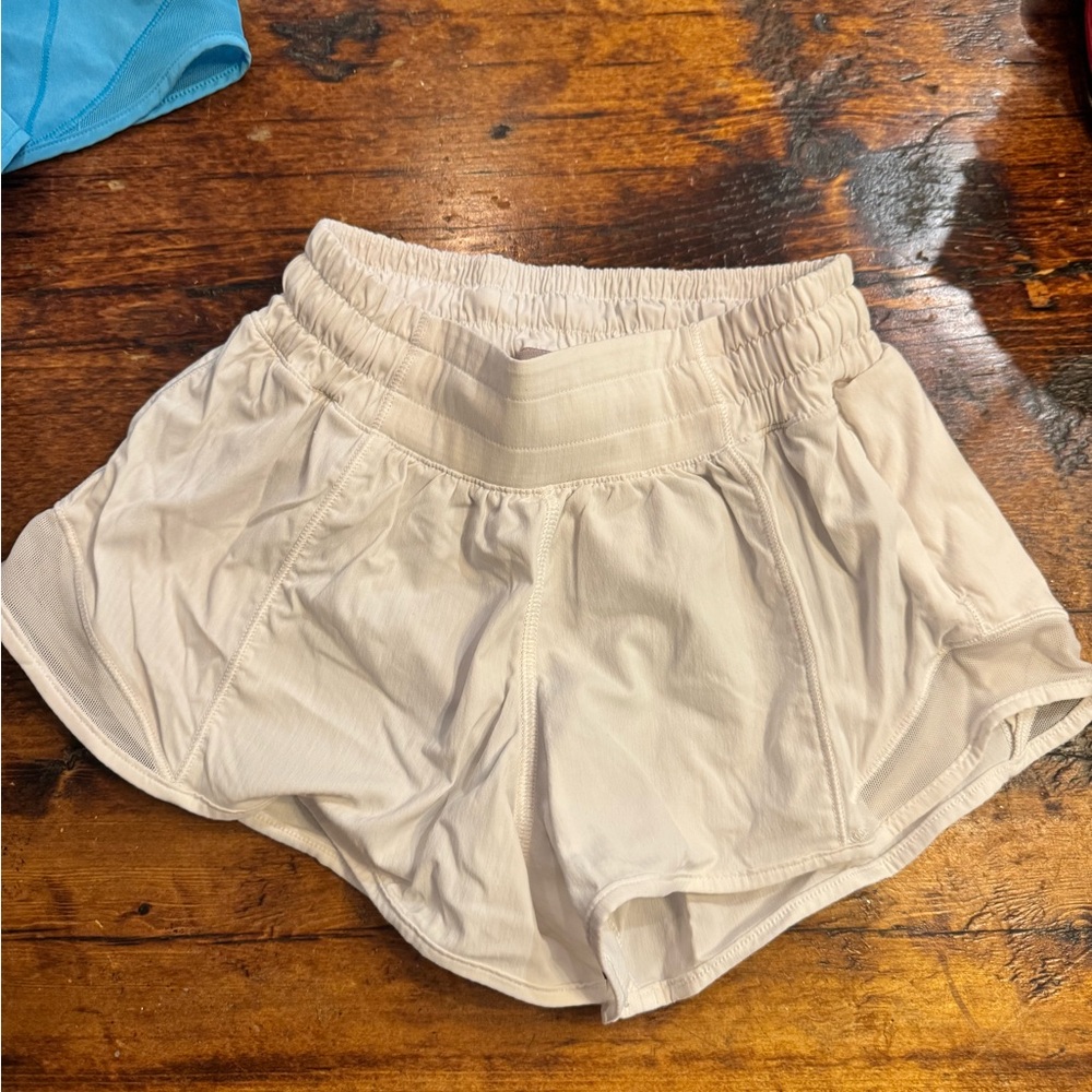 Lululemon Athletica Cream Athletic Shorts